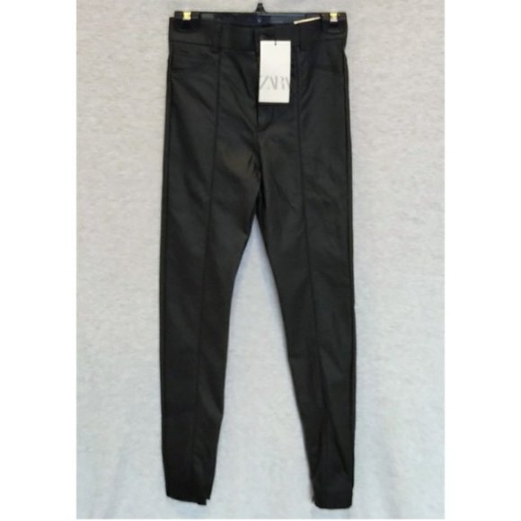 NWT Zara Coated High-Waisted Legging - Picture 2 of 13